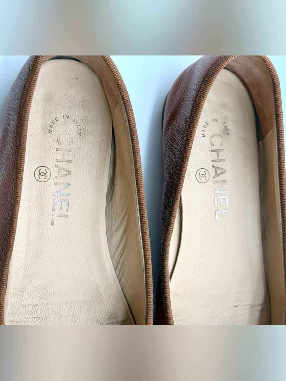 Chanel CC Cap Toe Caviar Leather
Bow Ballet Flats Brown EU 39 US 8.5 - Picture 6 of 12